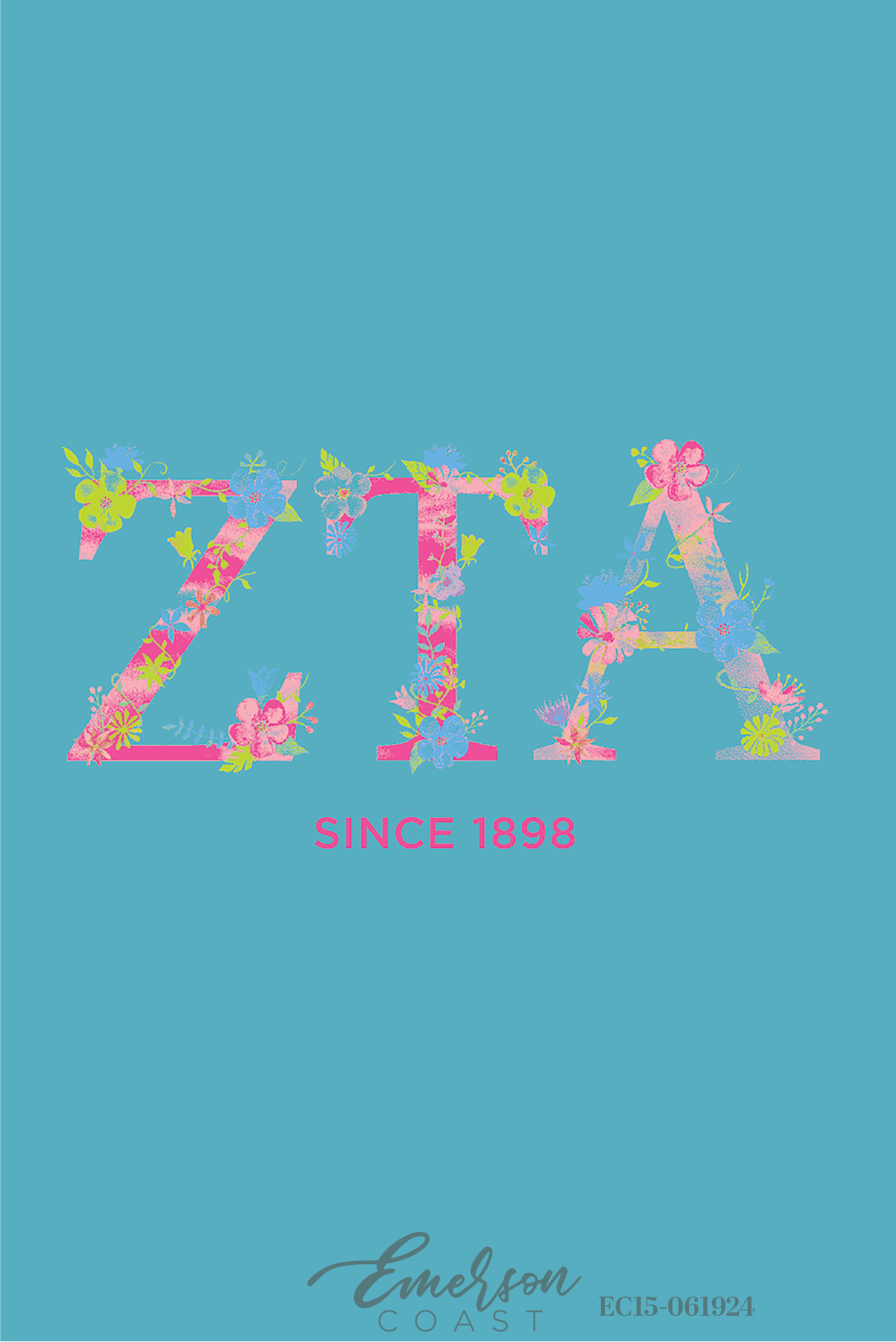 Zeta Tau Alpha Floral Letters Recruitment Tee