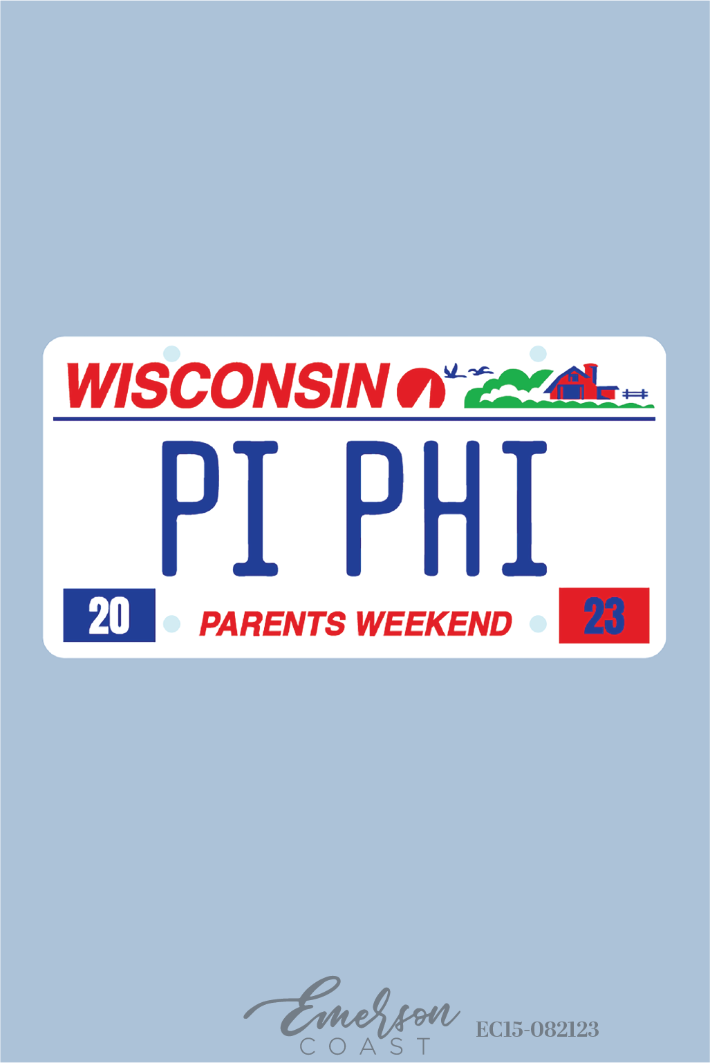 Pi Beta Phi Marquette University Family Weekend License Plate T-Shirt