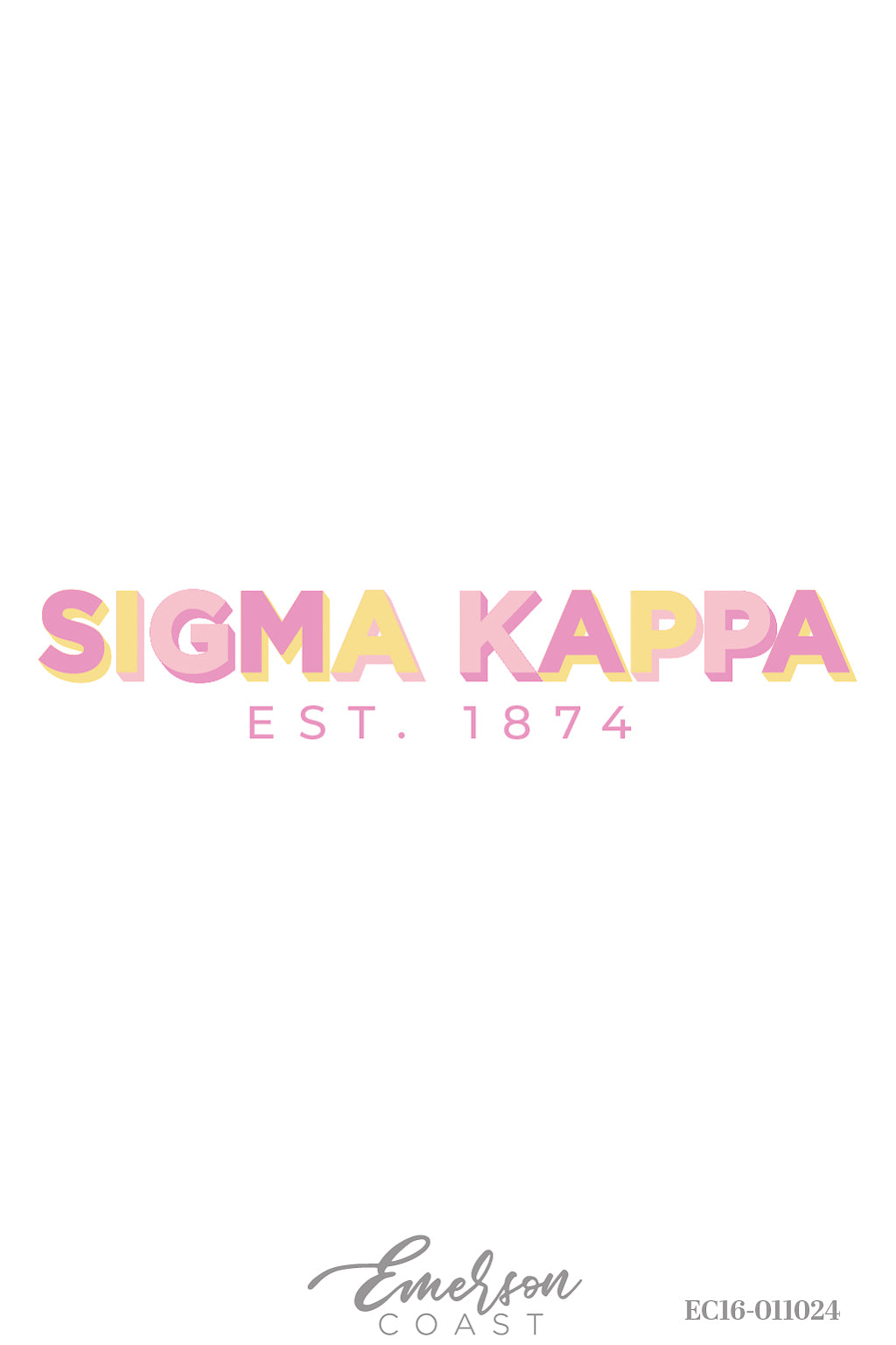 Sigma Kappa University of Georgia Pastel Font Recruitment Tee