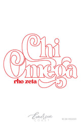 Chi Omega East Carolina University Bold Script Recruitment Tee
