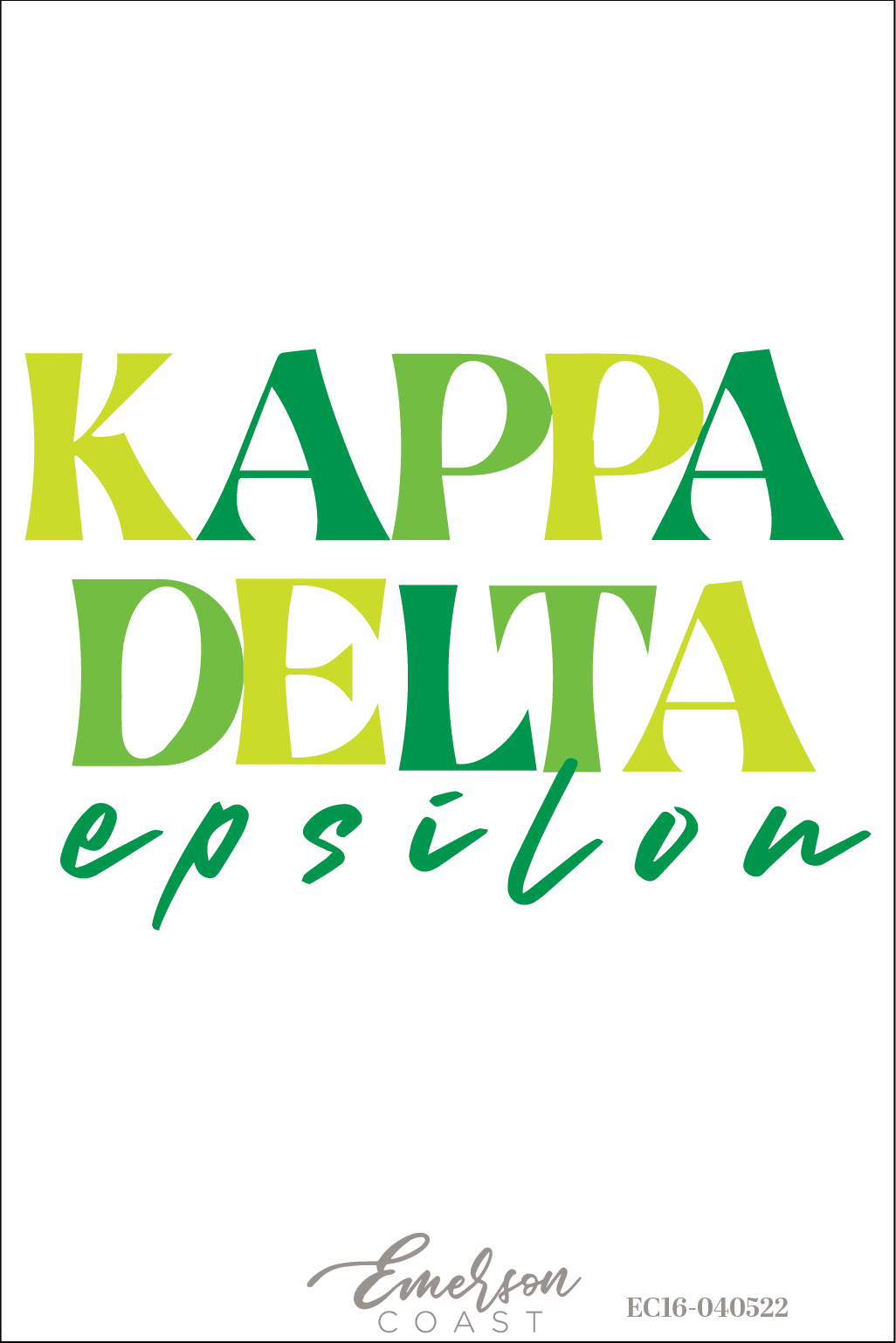 Kappa Delta Shades Of Green Recruitment Tee