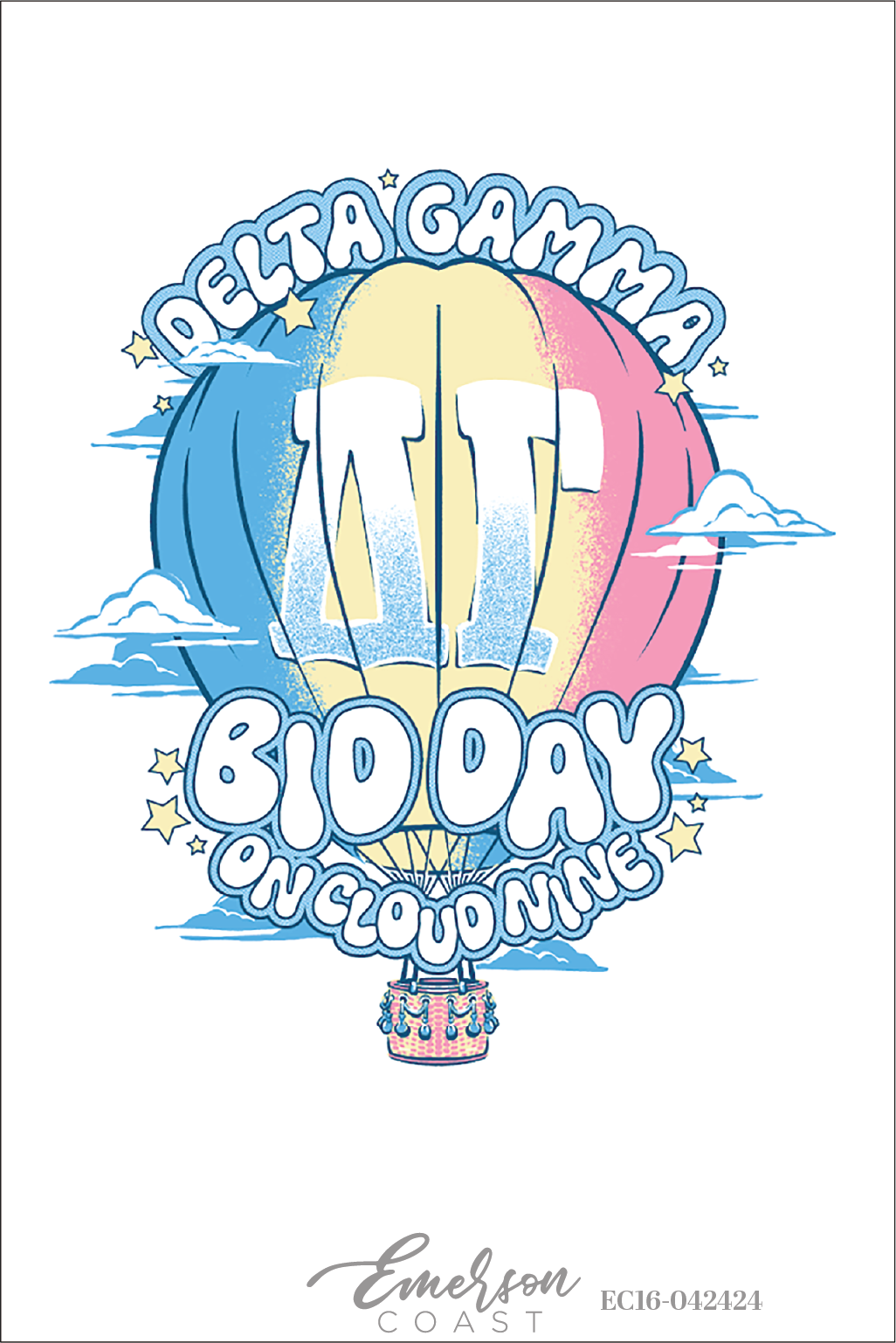 Delta Gamma On Cloud Nine Bid Day T-Shirt