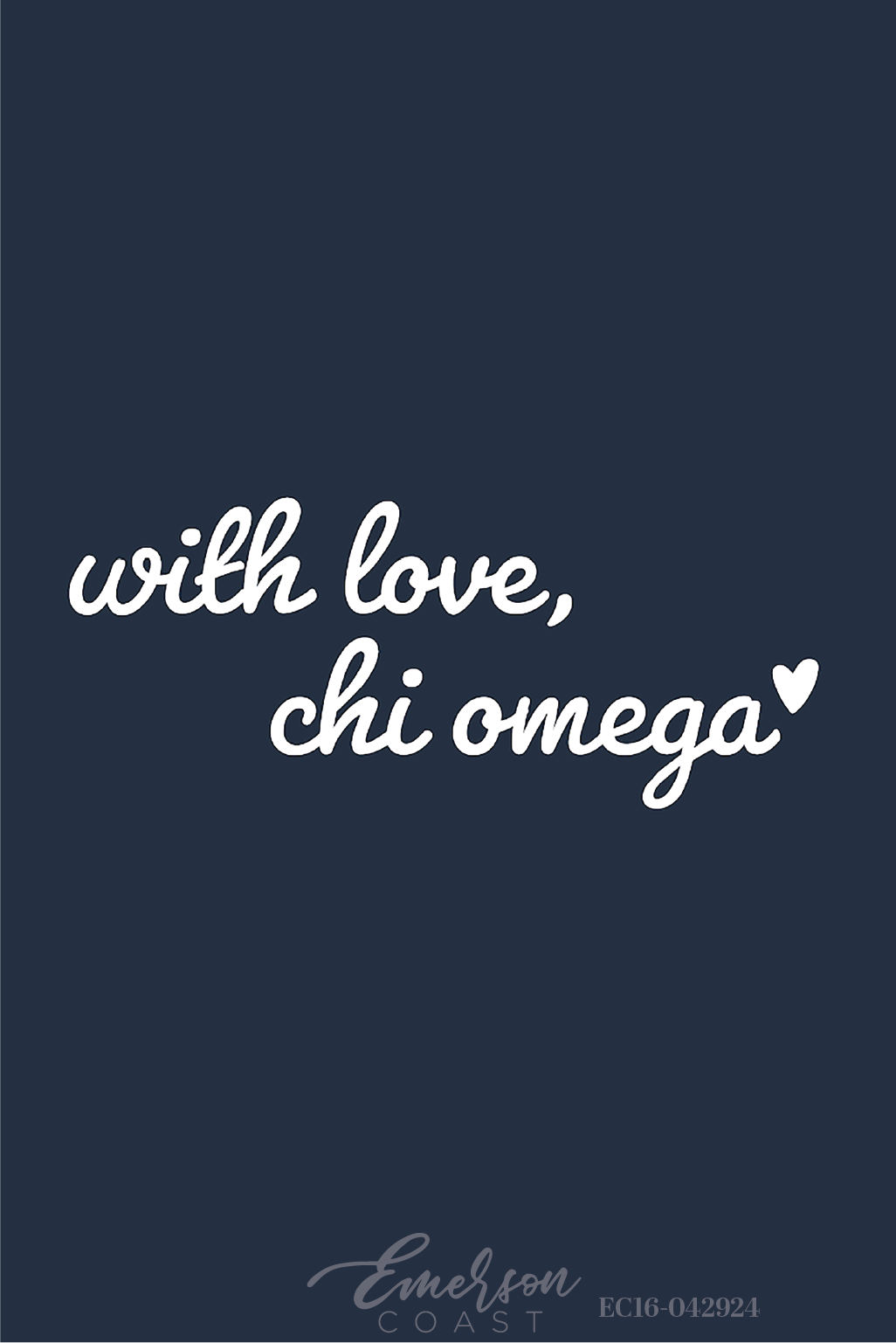 Chi Omega Florida State University With Love Navy Tee