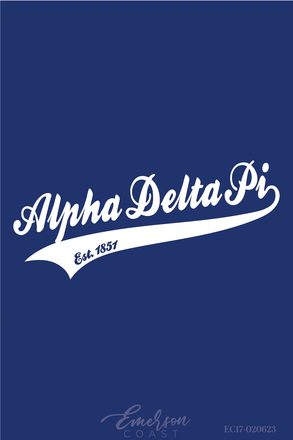 Alpha Delta Pi East Tennessee State Baseball Font Henley