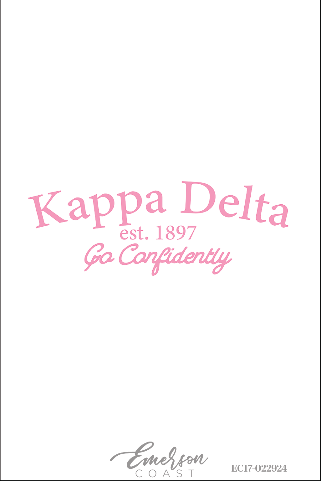 Kappa Delta Recruitment Values Round Tshirt