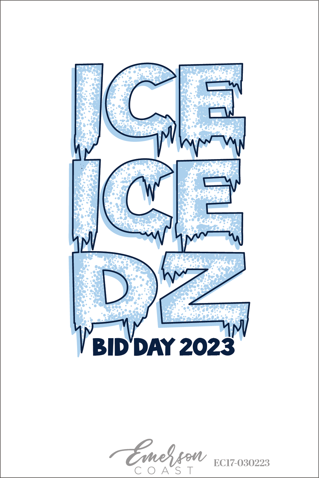 Delta Zeta Ice Ice DZ Bid Day T-Shirt