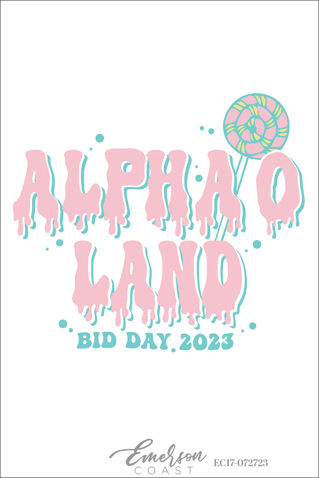 Alpha Omicron Pi Candyland Bid Day T-Shirt