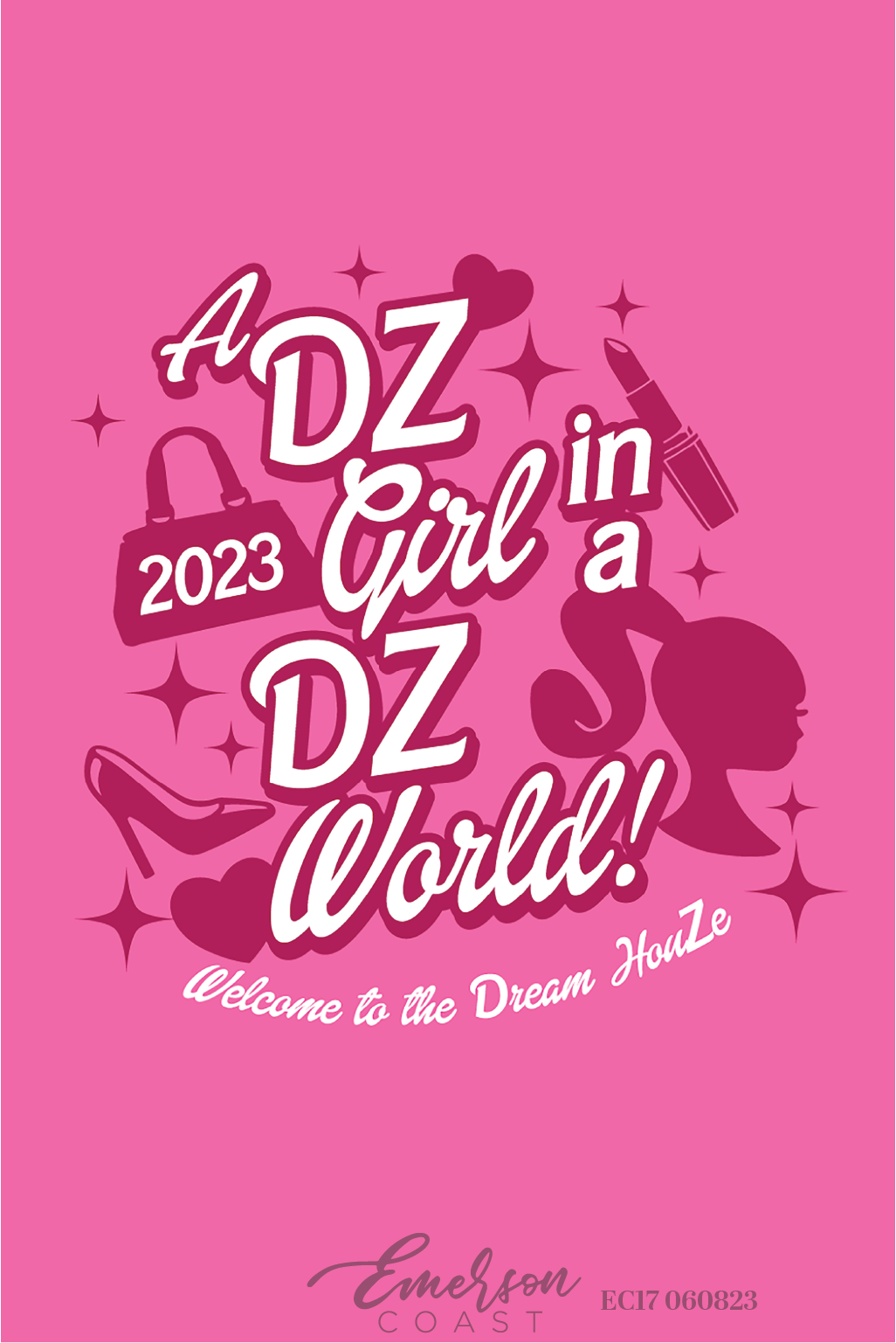 EC17 060823 Delta Zeta DZ Girl In A DZ World Bid Day T-Shirt