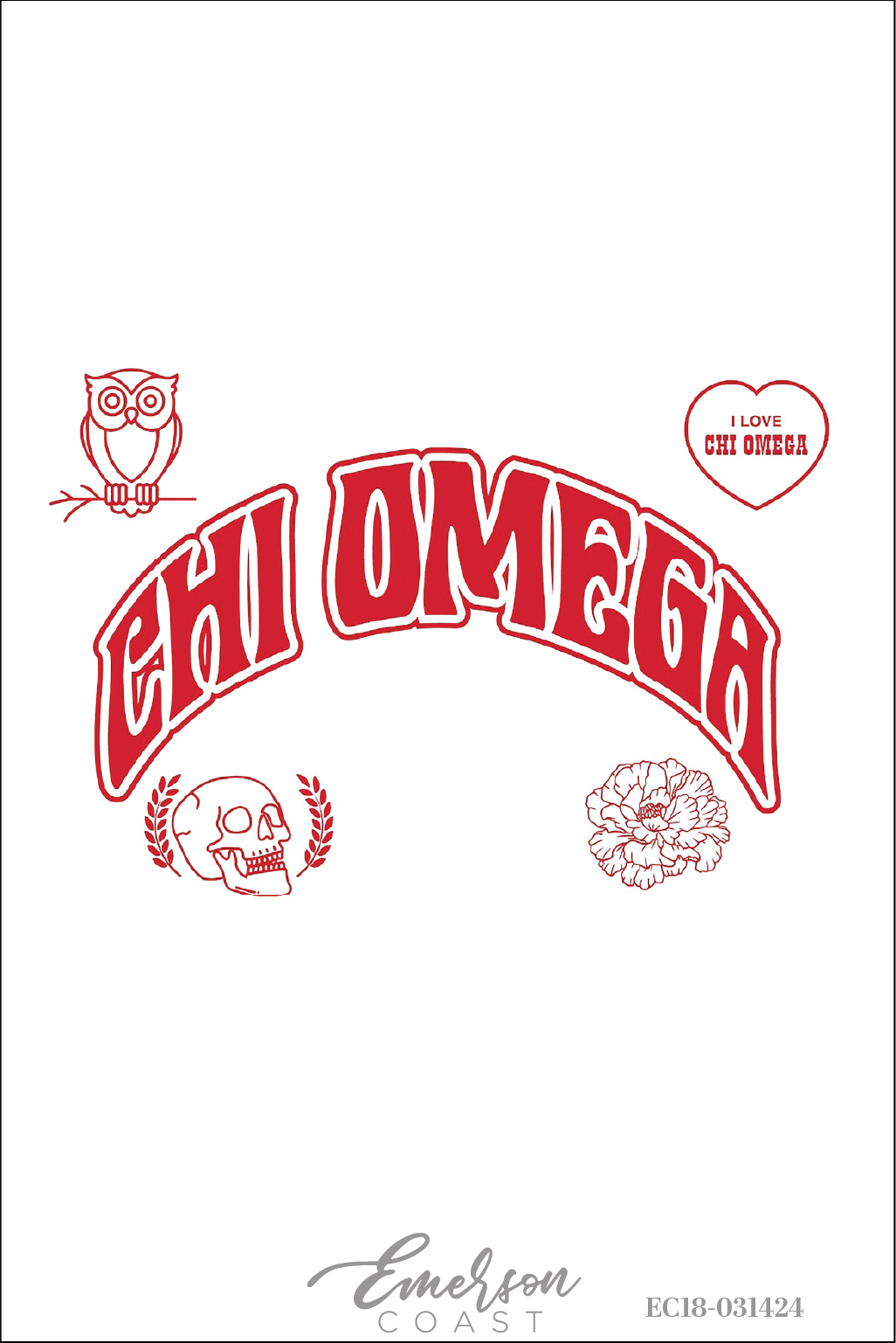 Chi Omega Symbols Recruitment Tshirt