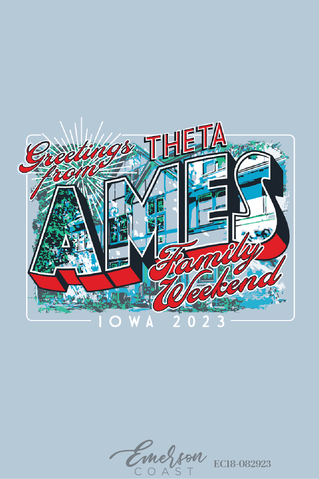 Kappa Alpha Theta Iowa State University Family Weekend Postcard T-Shirt