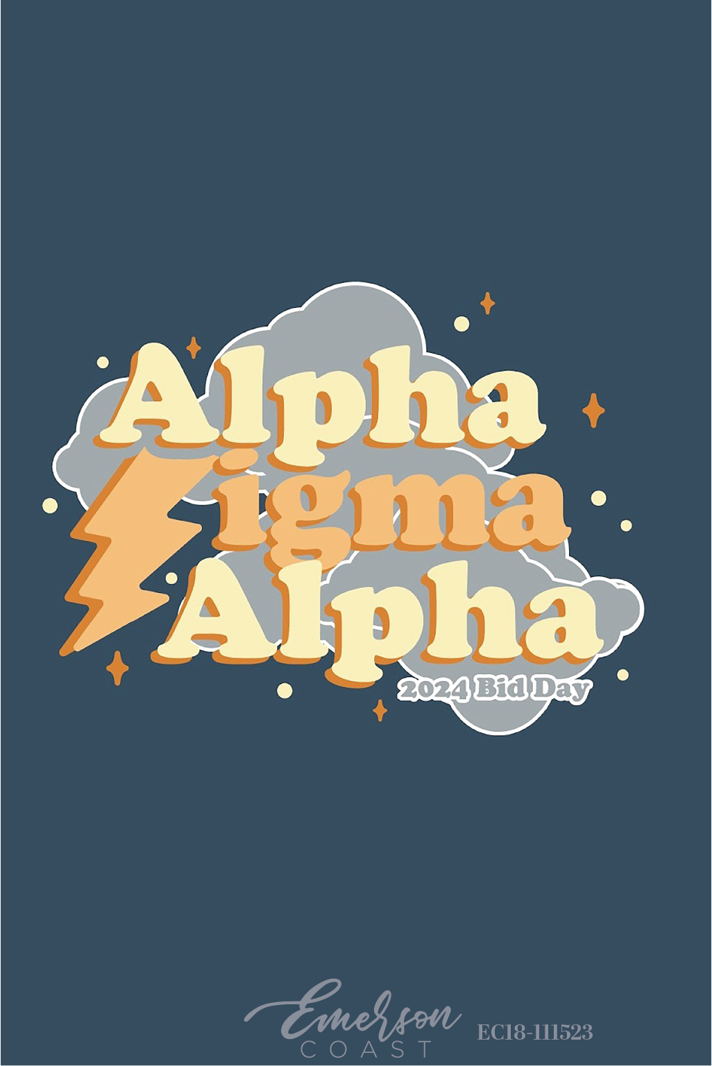 Alpha Sigma Alpha Stormy Bid Day T-Shirt