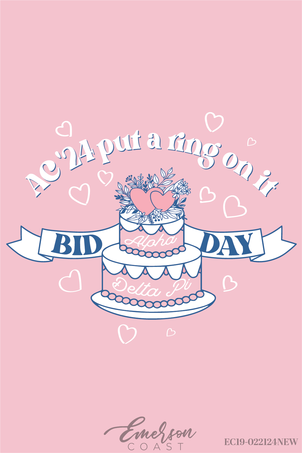 Alpha Delta Pi Put A Ring On It Bid Day T-Shirt