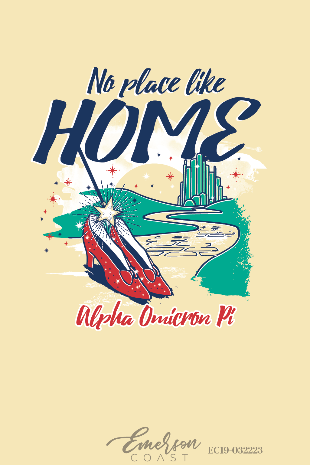 Alpha Omicron Pi No Place Like Home Work Week T-Shirt