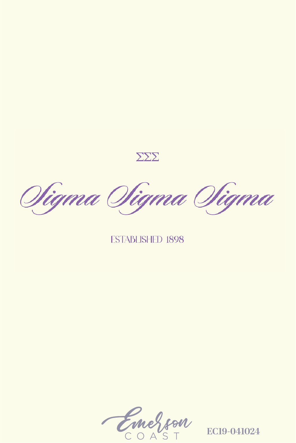 Sigma Sigma Sigma Curly Script Recruitment Tee