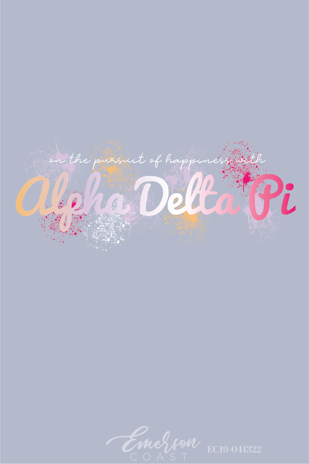 Alpha Delta Pi Pursuit Of Happiness Bid Day T-Shirt