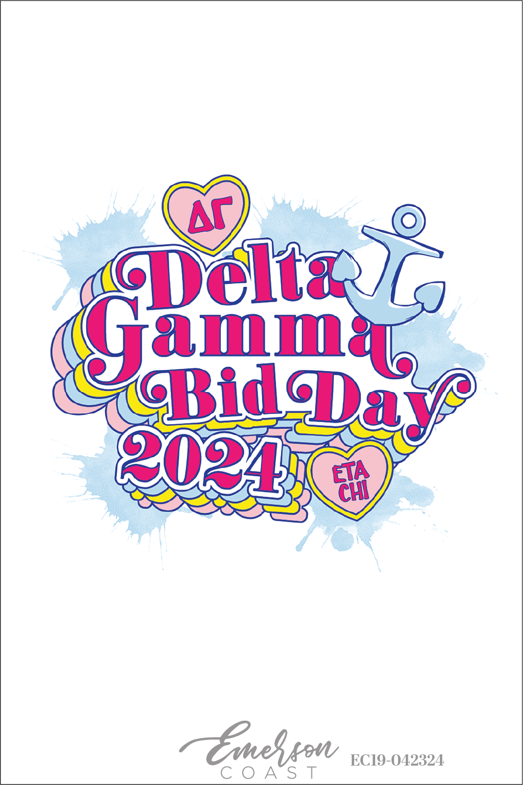 Delta Gamma Watercolor Bid Day T-Shirt