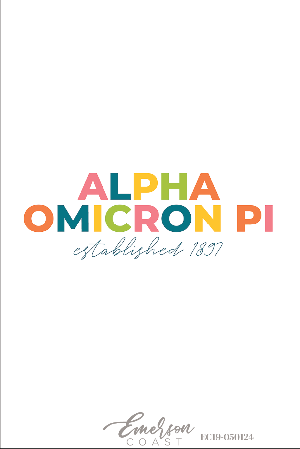Alpha Omicron Pi Colorful Recruitment Tee