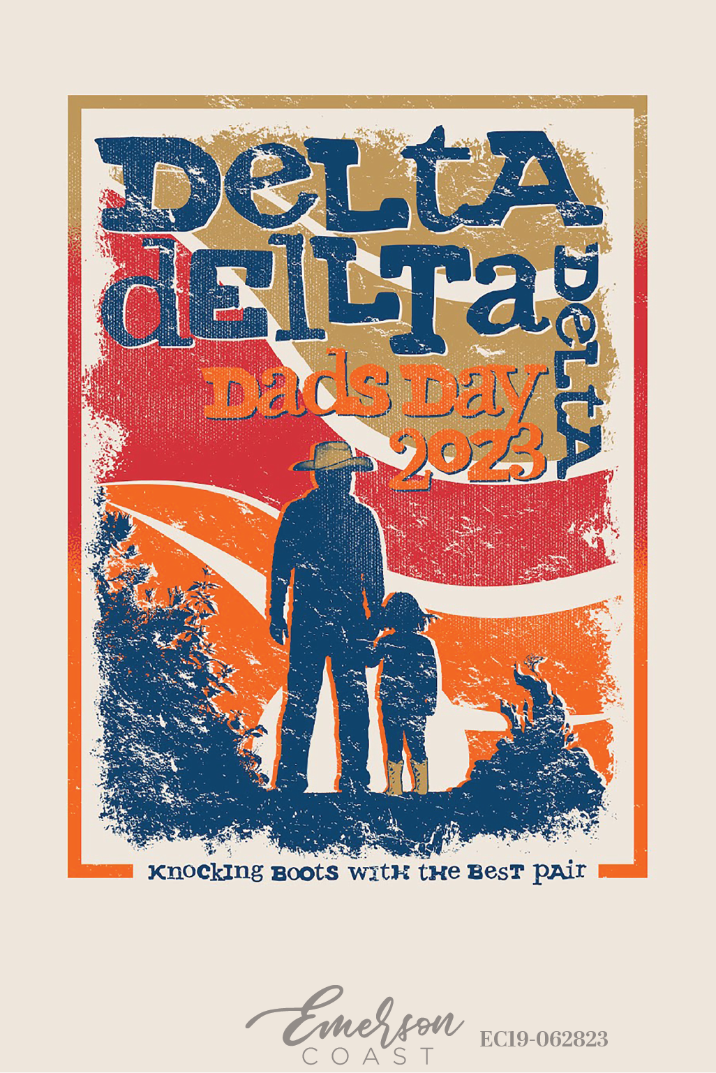 Delta Delta Delta Oklahoma State University Dad's Day Silhouette T-Shirt