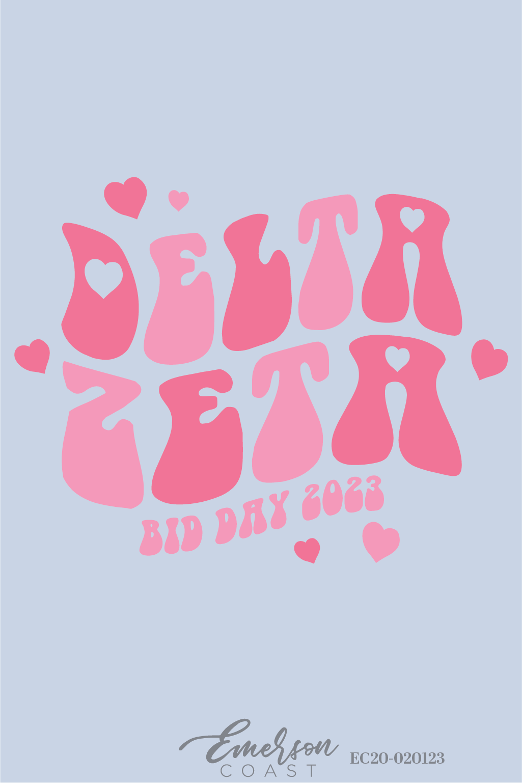 Delta Zeta Falling In Love Bid Day T-Shirt