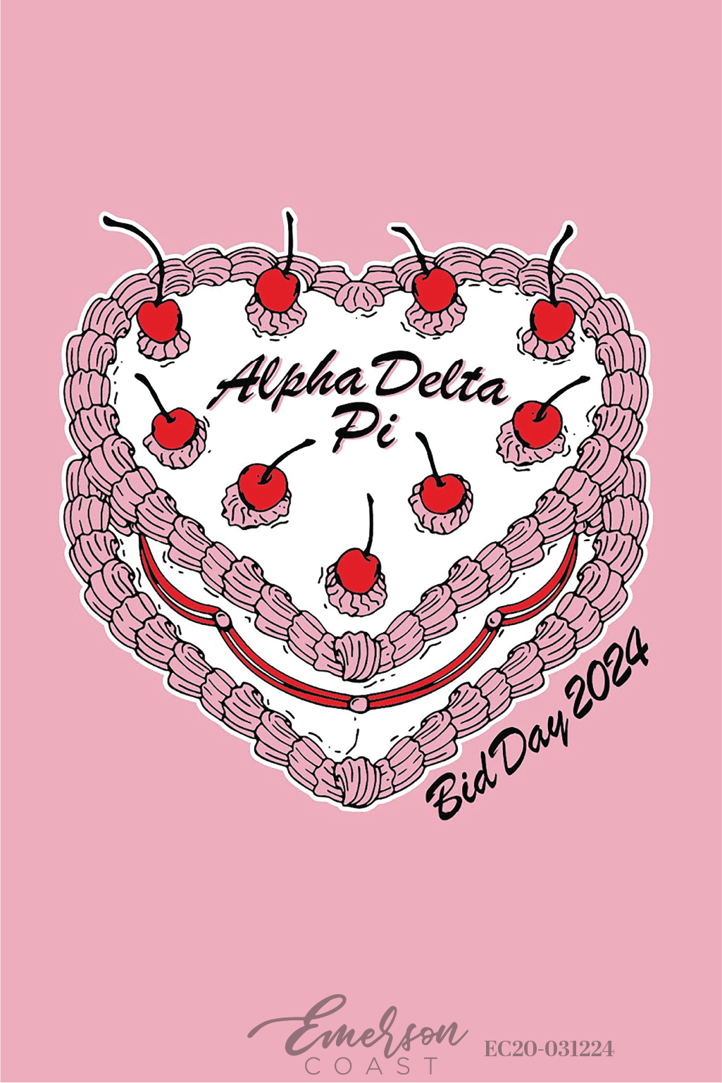 Alpha Delta Pi Coquette Cake Bid Day T-Shirt