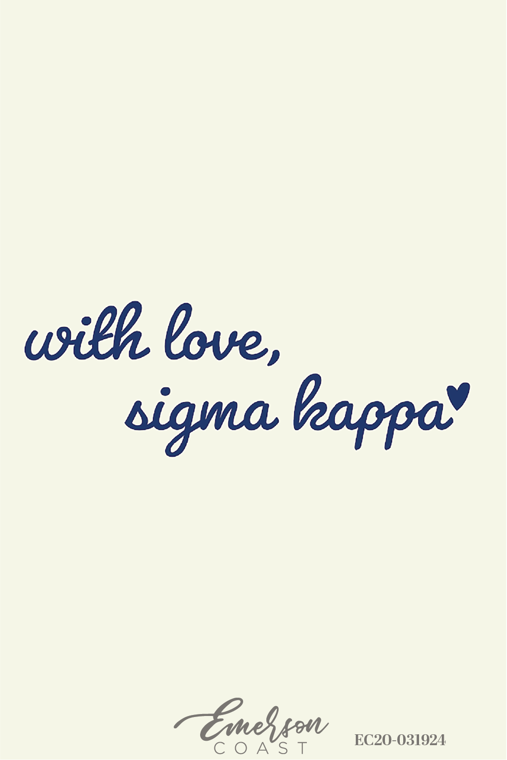 Sigma Kappa With Love Recruitment Baby Tee