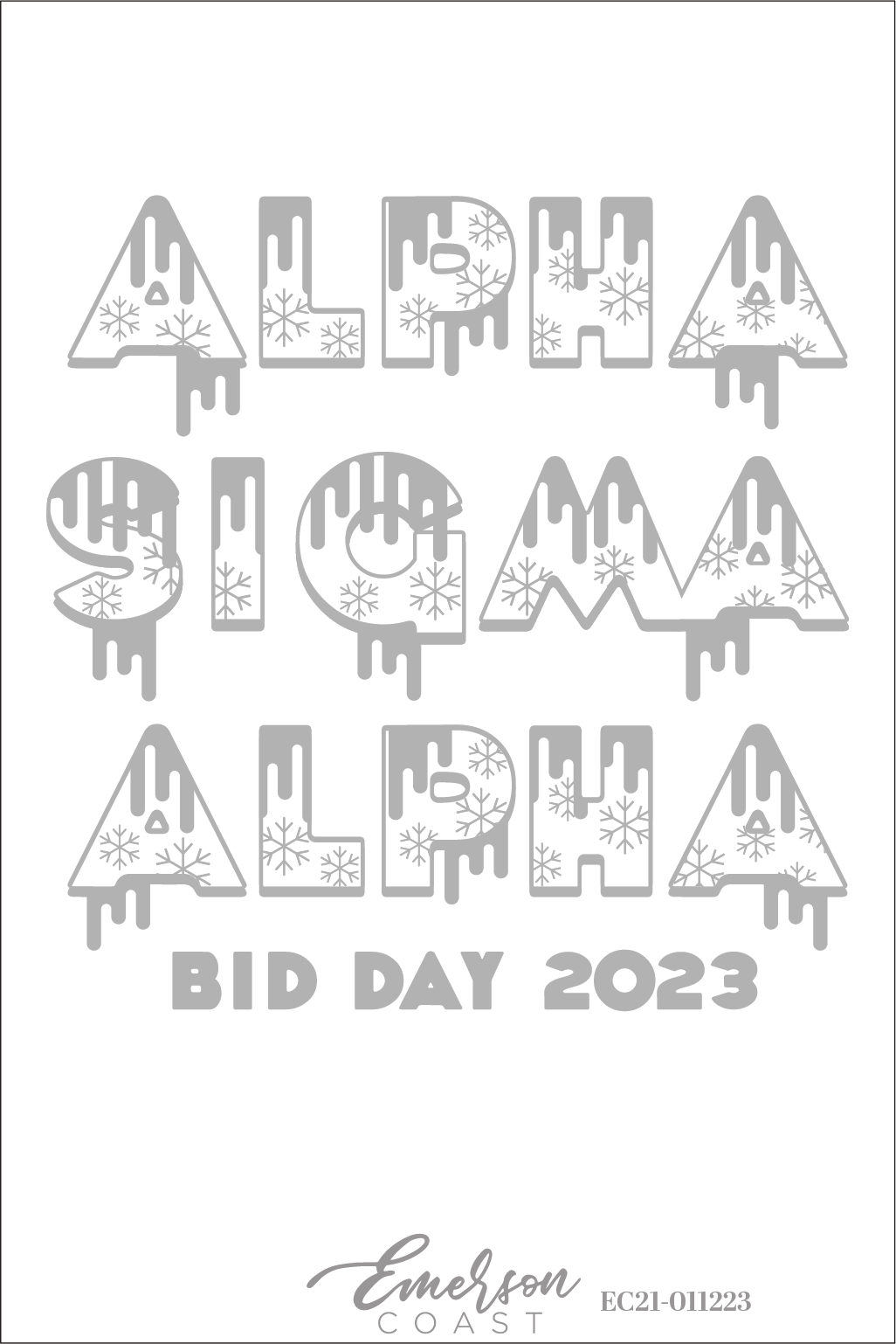 Alpha Sigma Alpha Icey Bid Day T-Shirt