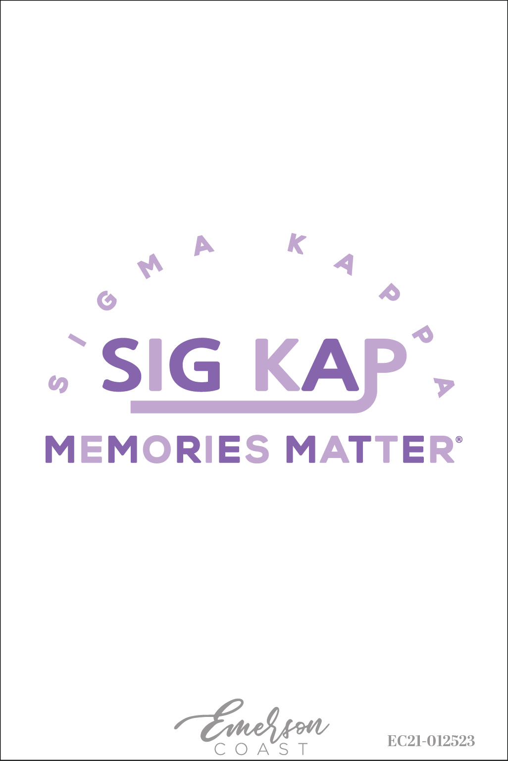 Sigma Kappa Memories Matter Purple Tshirt