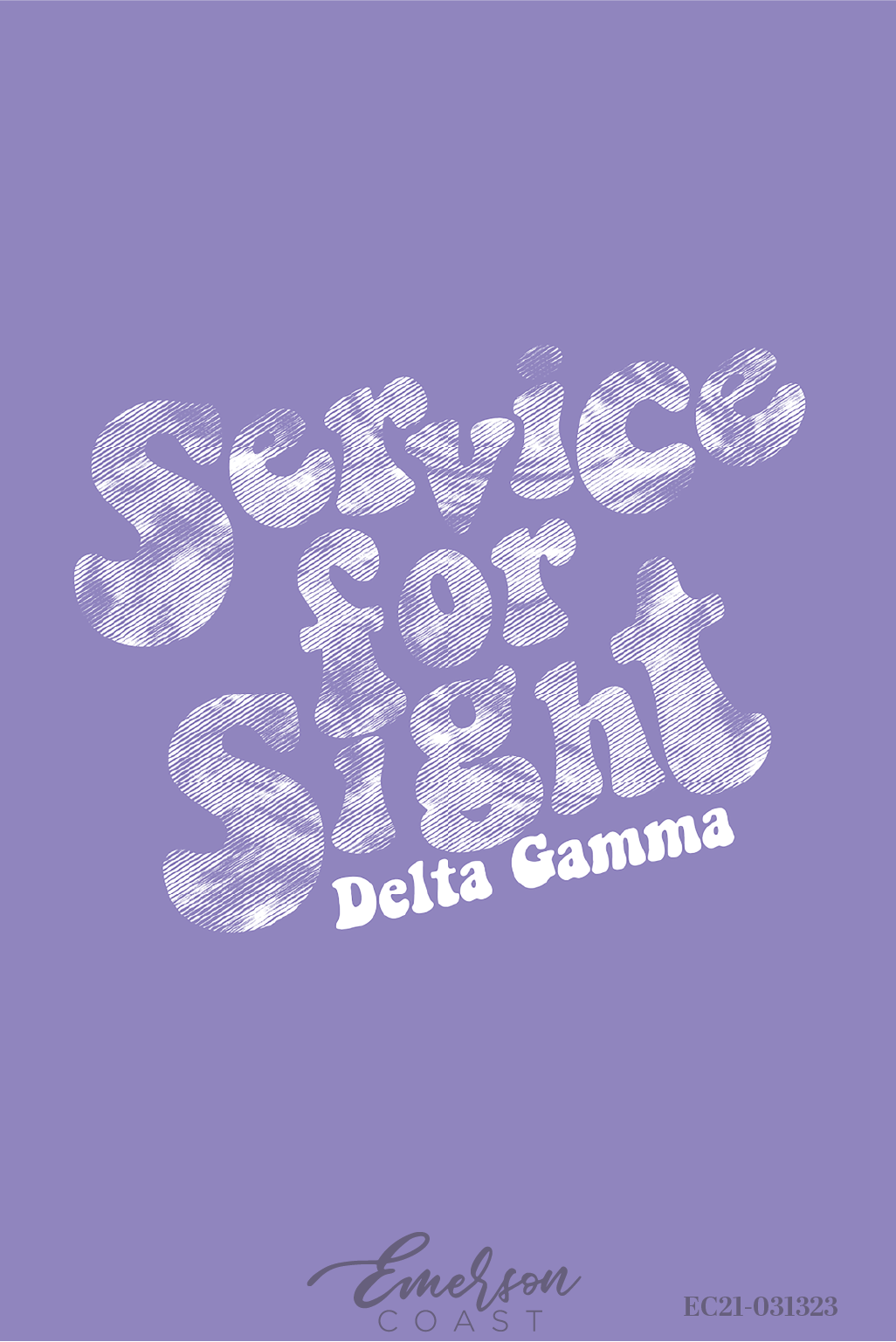 Delta Gamma Service For Sight Purple Tshirt