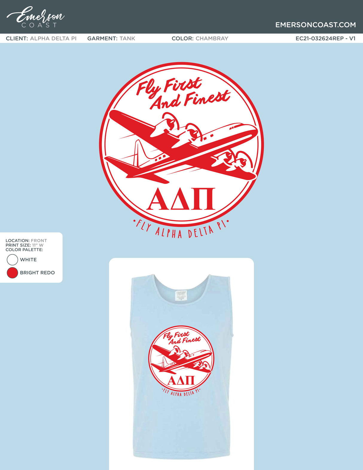 Fly First and Finest Bid Day Design