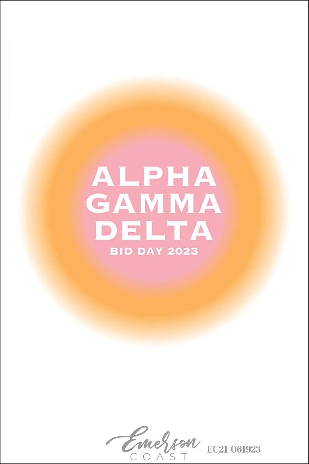Alpha Gamma Delta Aura Glow Bid Day T-Shirt