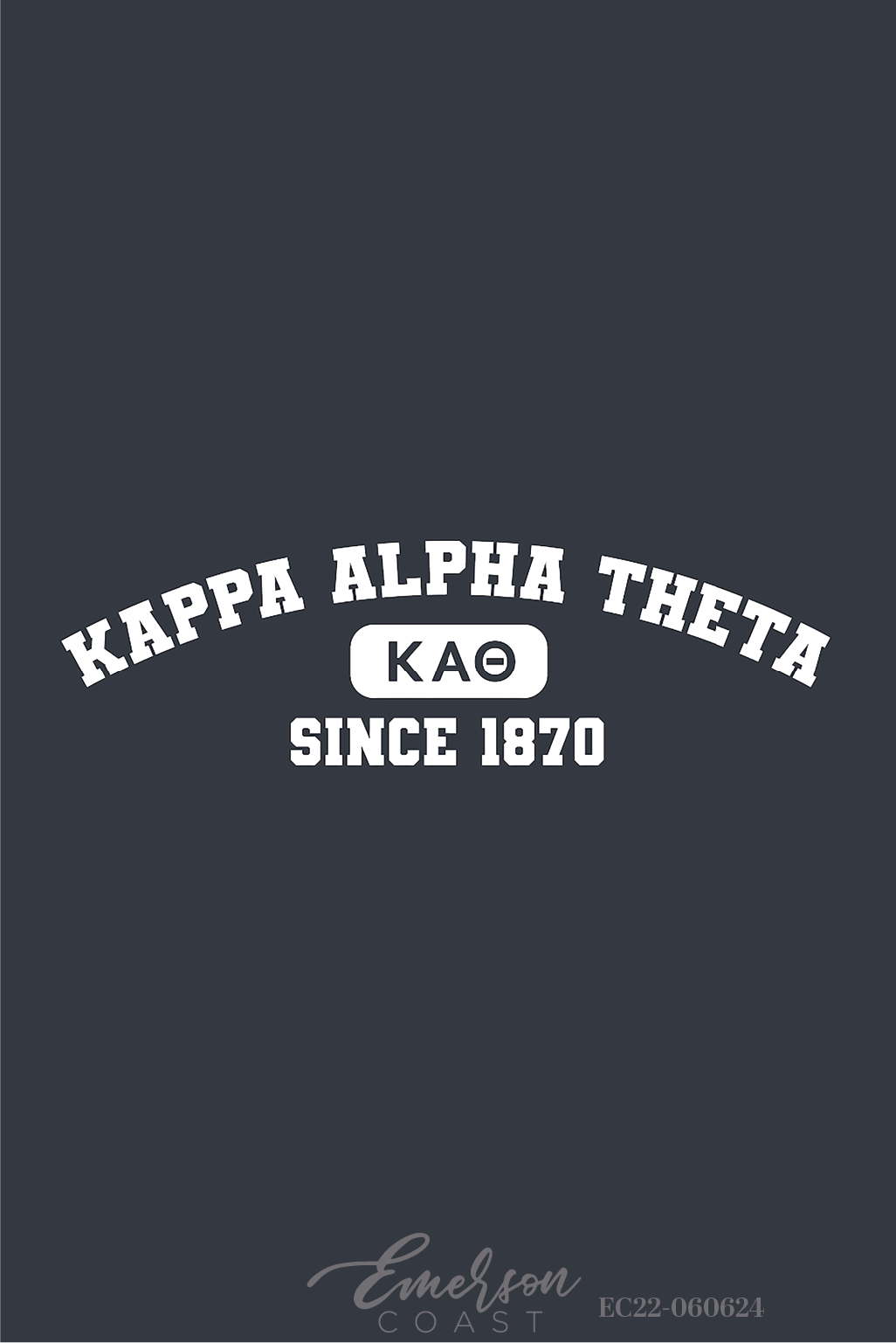 Kappa Alpha Theta Simple Navy PR Tshirt