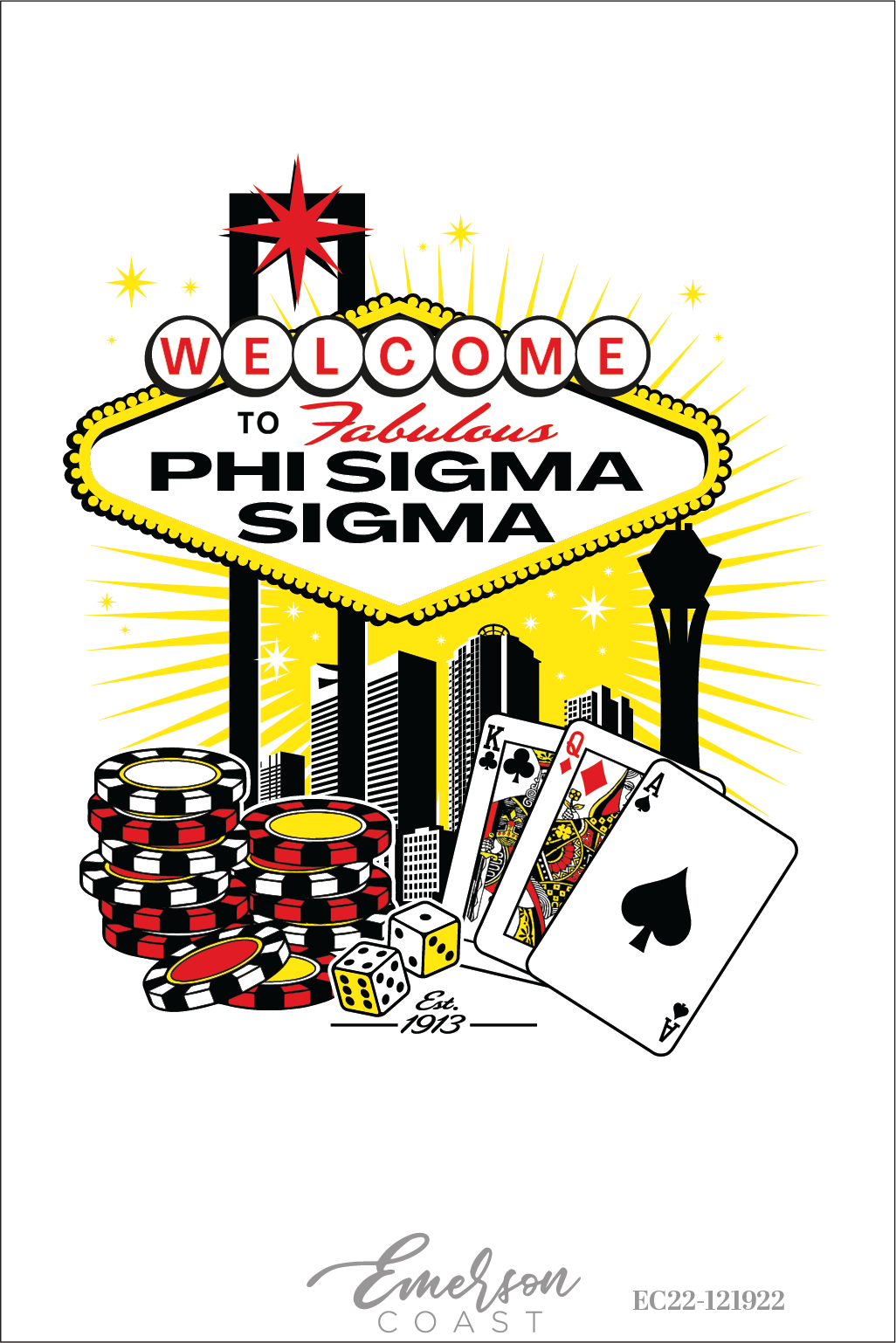 Phi Sigma Sigma Casino Bid Day T-Shirt