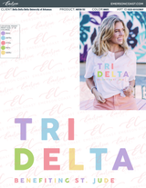 Tri Delta Colorful DHOP Notch Tee