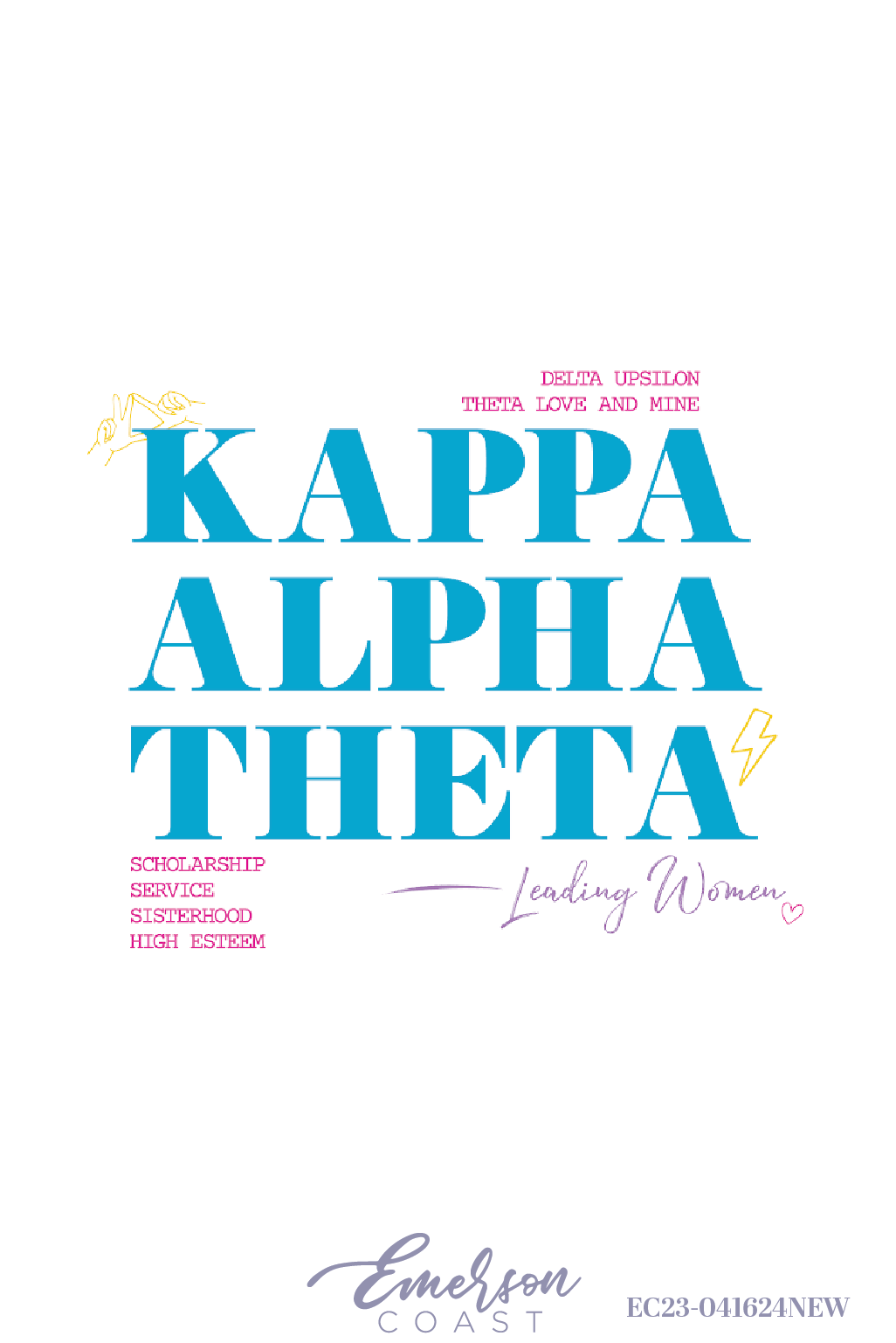 Kappa Alpha Theta Eastern Kentucky University Notch Tee