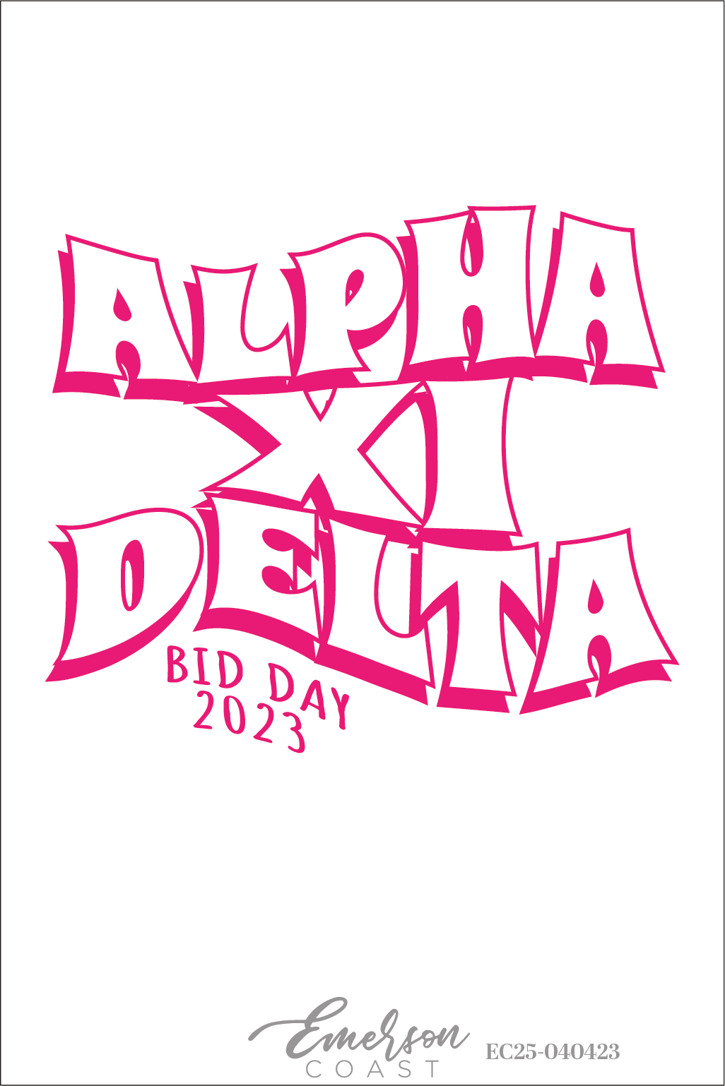Alpha Xi Delta Pink Bid Day T-Shirt