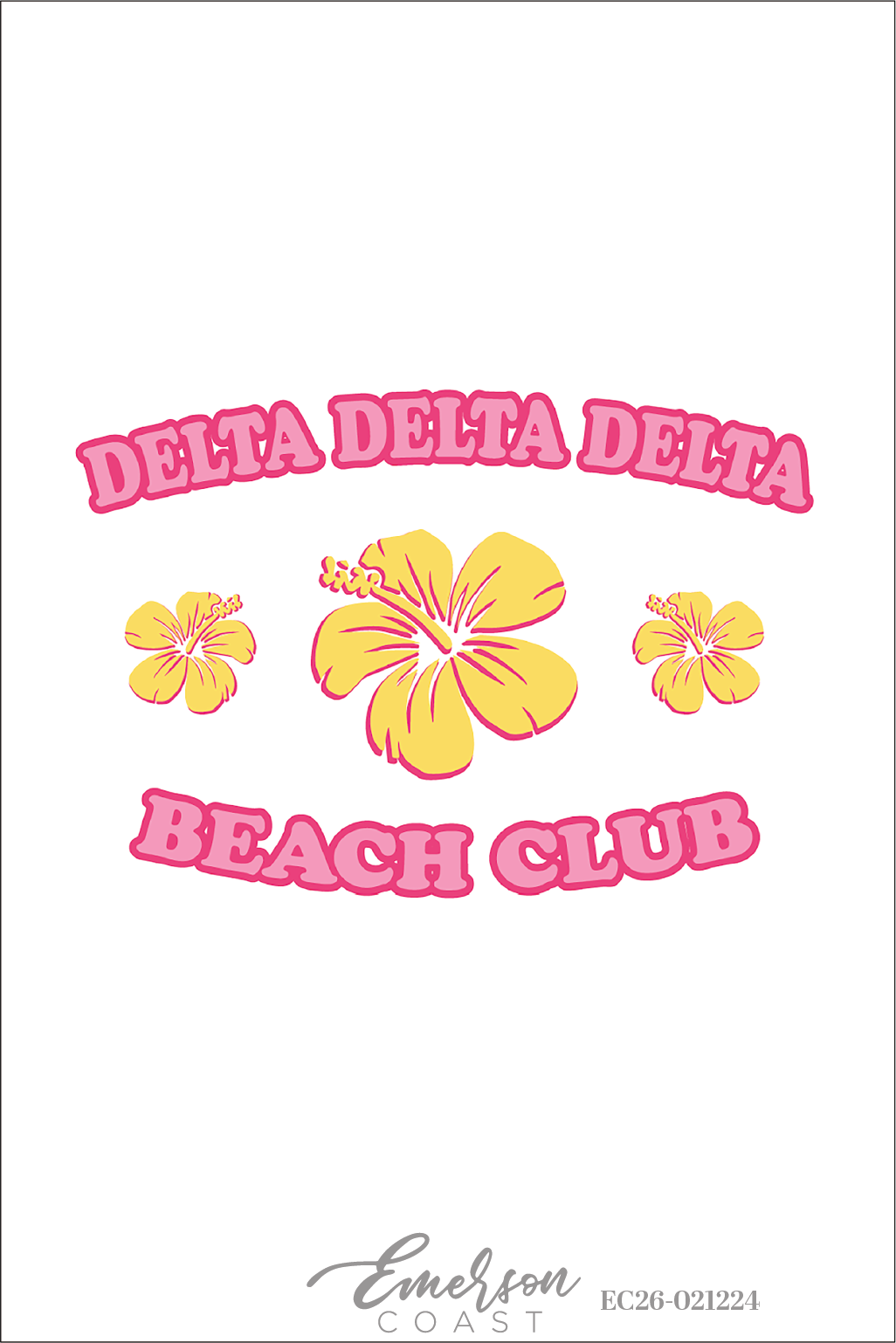 Delta Delta Delta Tropical Beach Club Bid Day T-Shirt