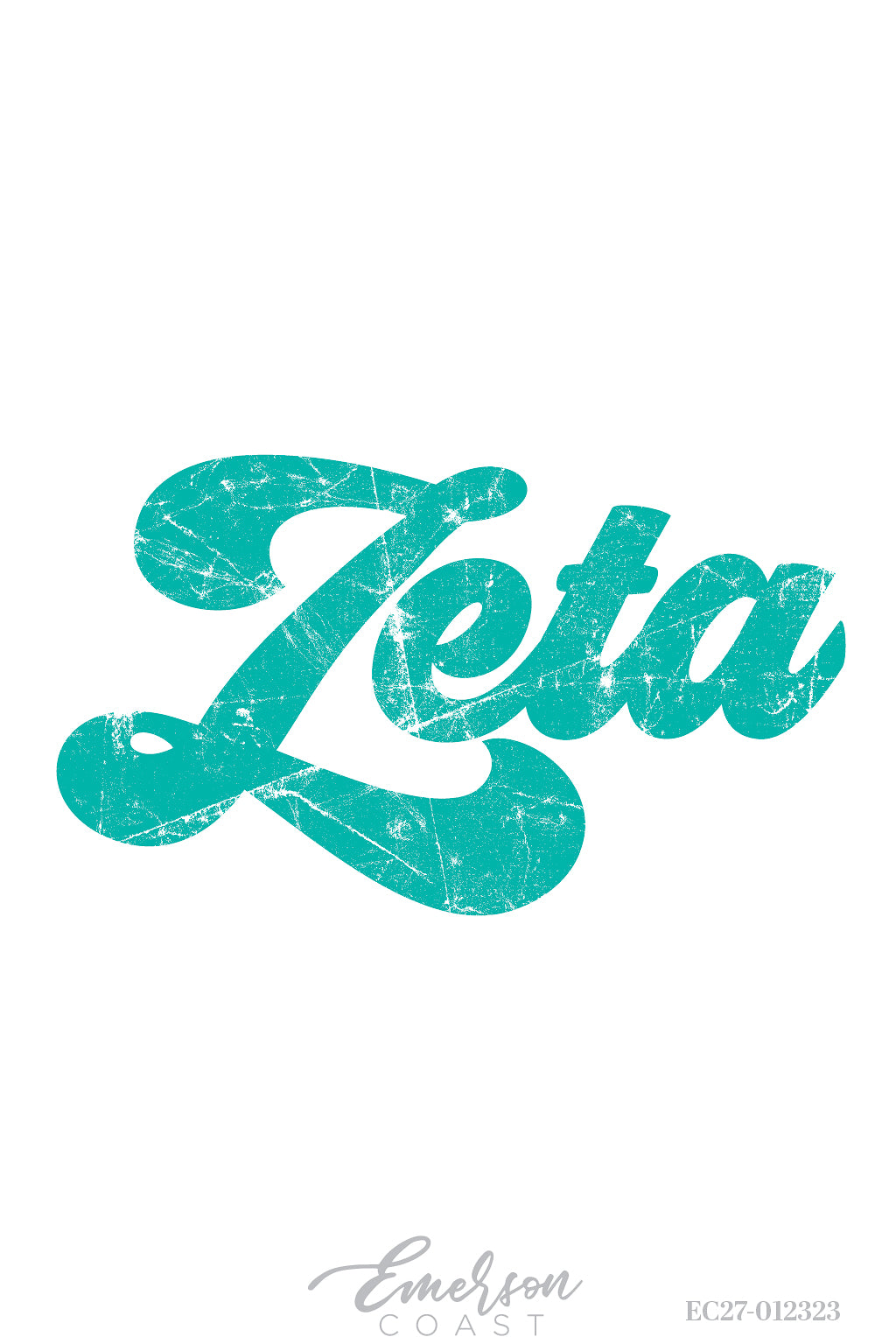 Zeta Tau Alpha Georgia College and State University Teal Font Recruitment Tee