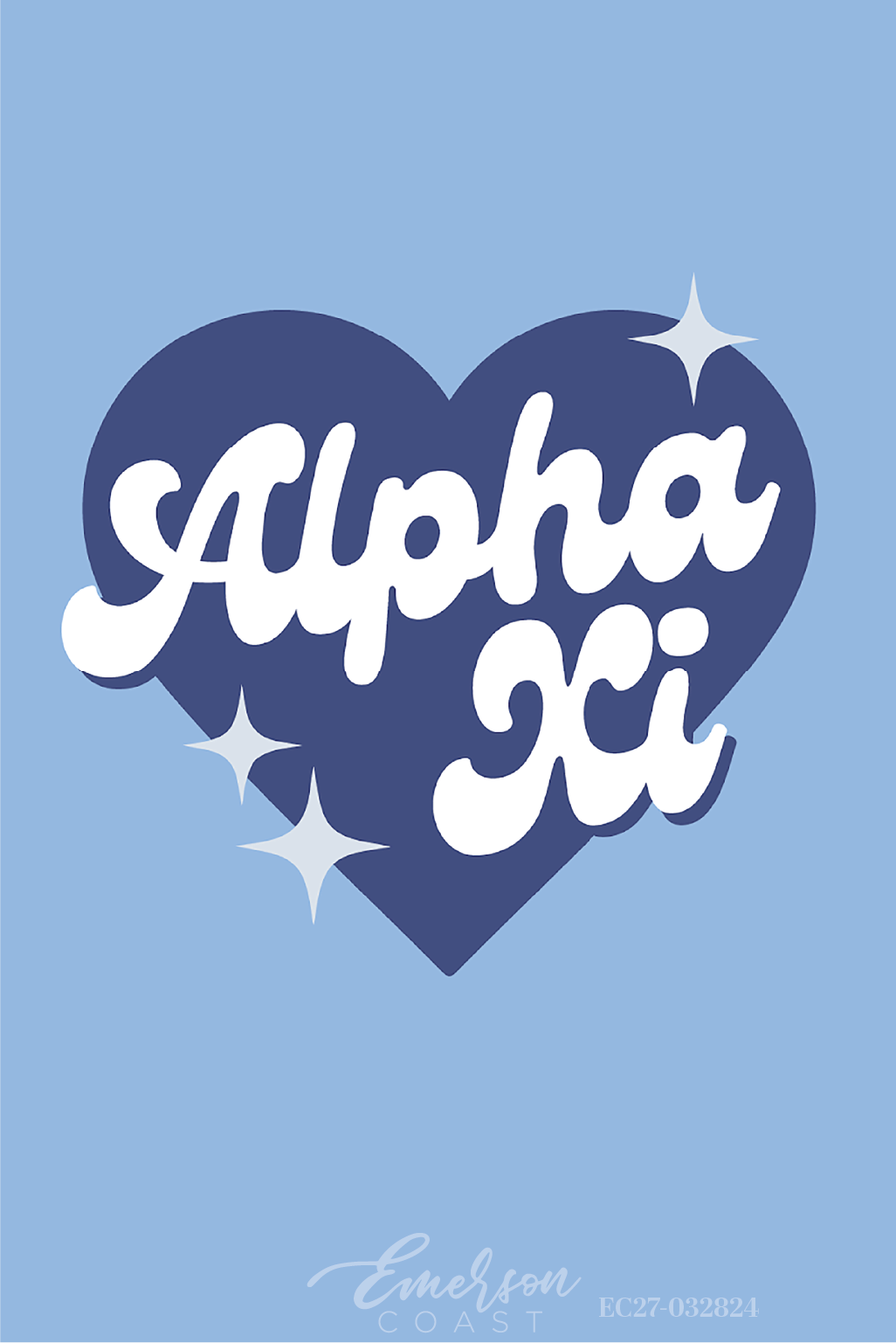 Alpha Xi Delta Sparkle Heart Recruitment Tee