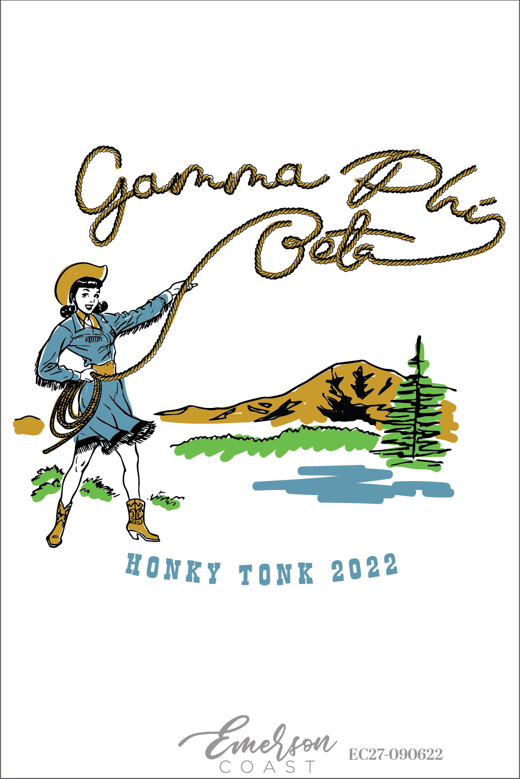 Gamma Phi Beta Honky Tonk Cowgirl T-Shirt