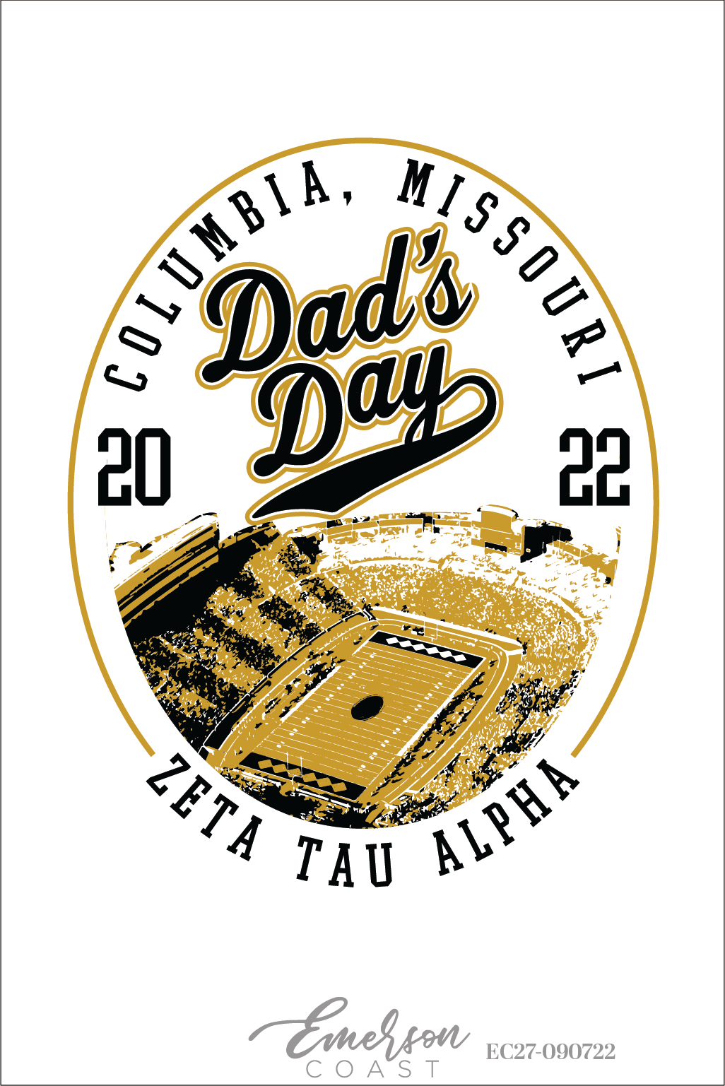 Zeta Tau Alpha University Of Missouri Dad's Day T-Shirt