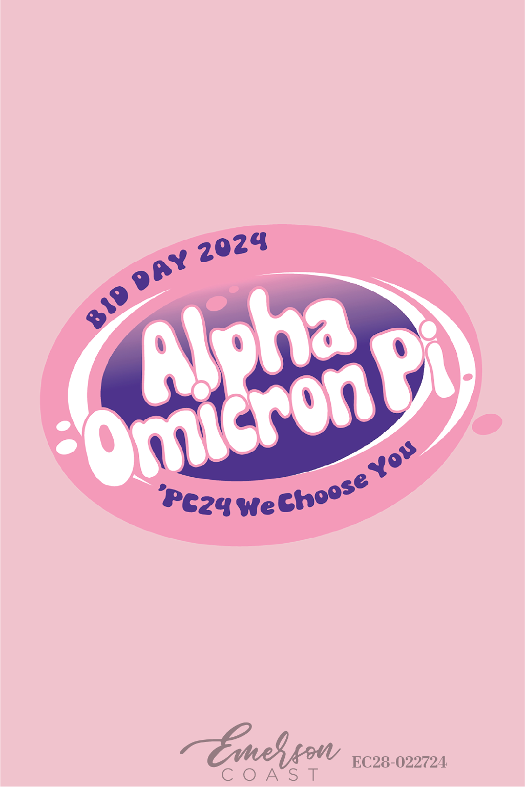 Alpha Omicron Pi We Choose You Bid Day T-Shirt