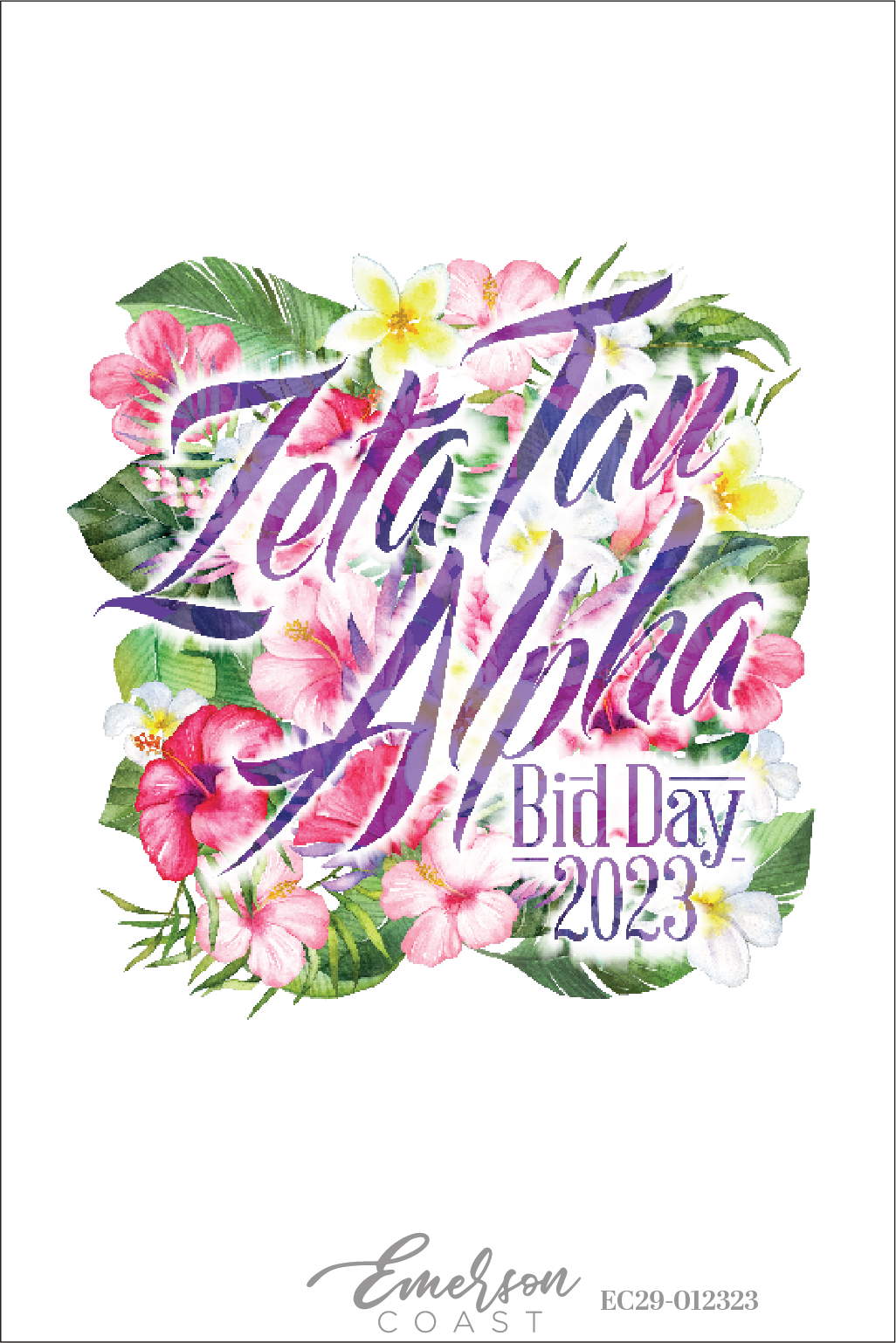 Zeta Tau Alpha Tropical Bid Day T-Shirt