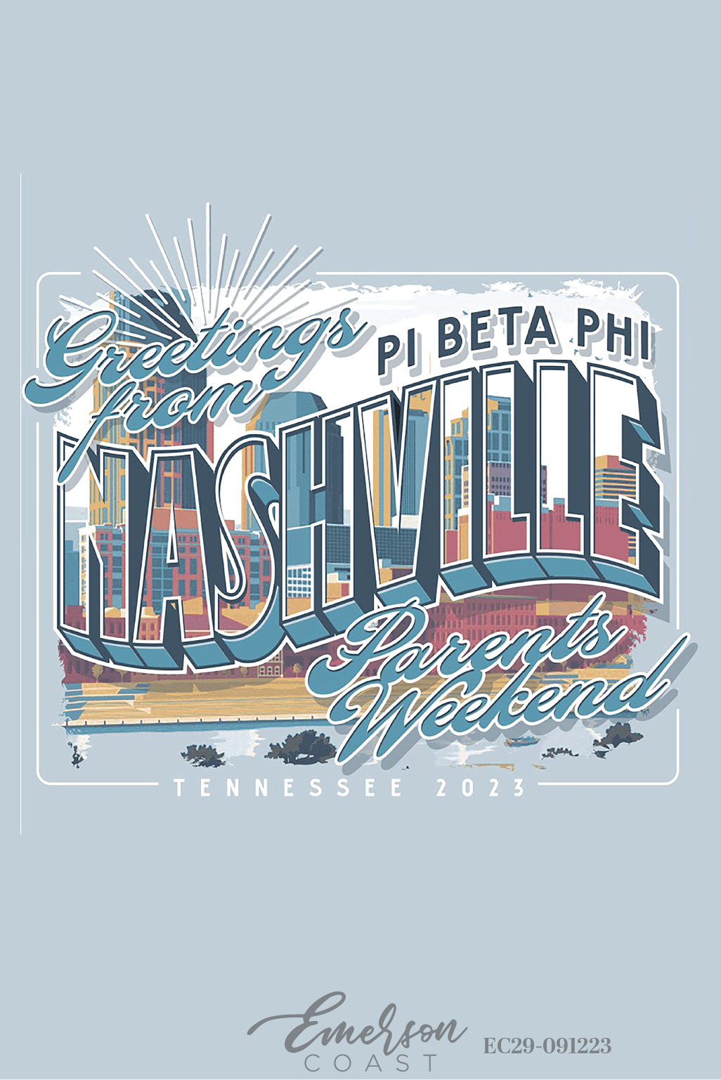 Pi Beta Phi Vanderbilt University Parents Weekend Postcard T-Shirt