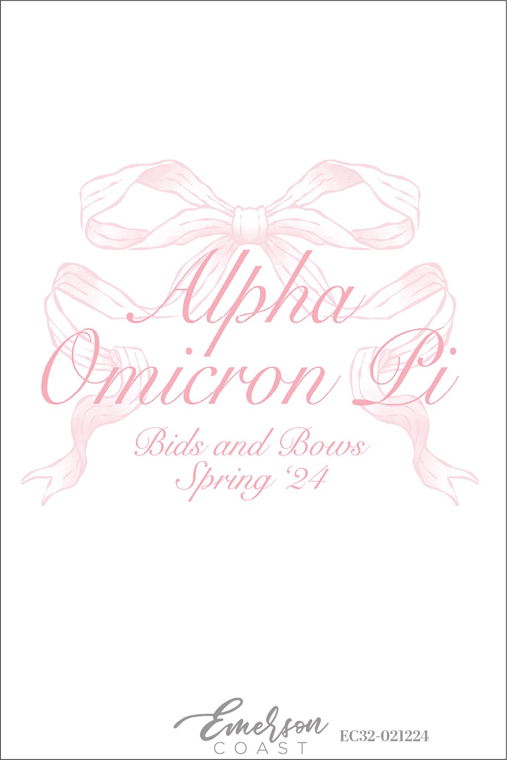 Alpha Omicron Pi Bids and Bows Bid Day T-Shirt