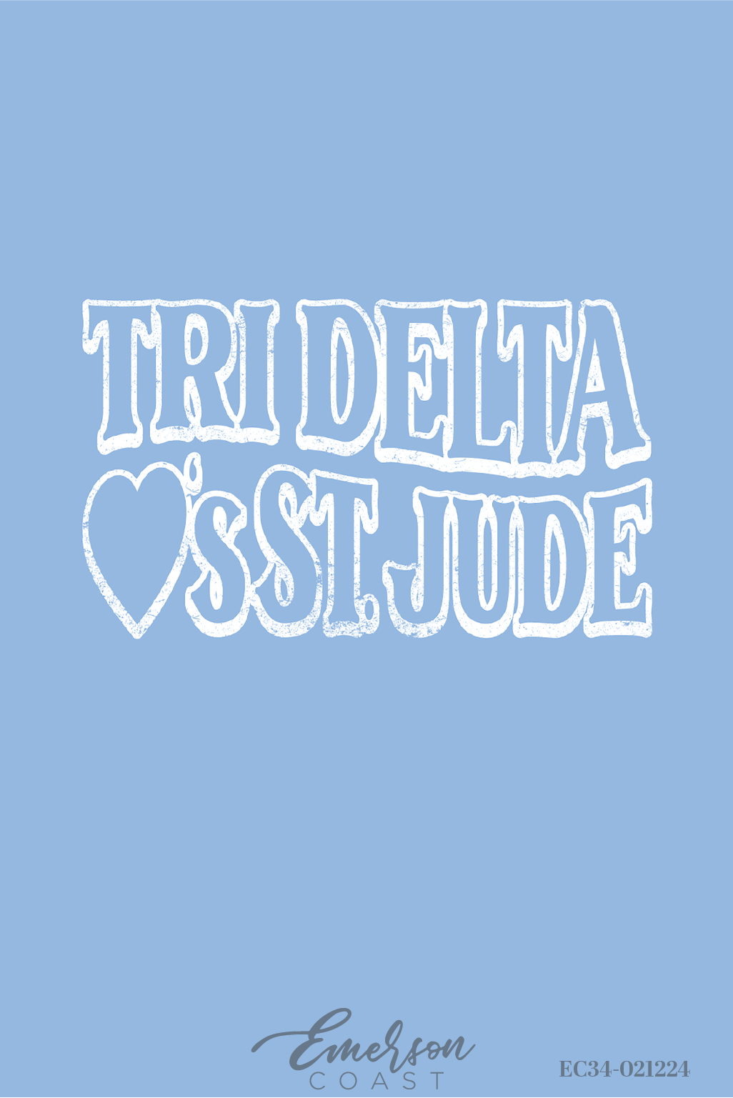 Delta Delta Delta Hearts St. Jude Blue Tshirt