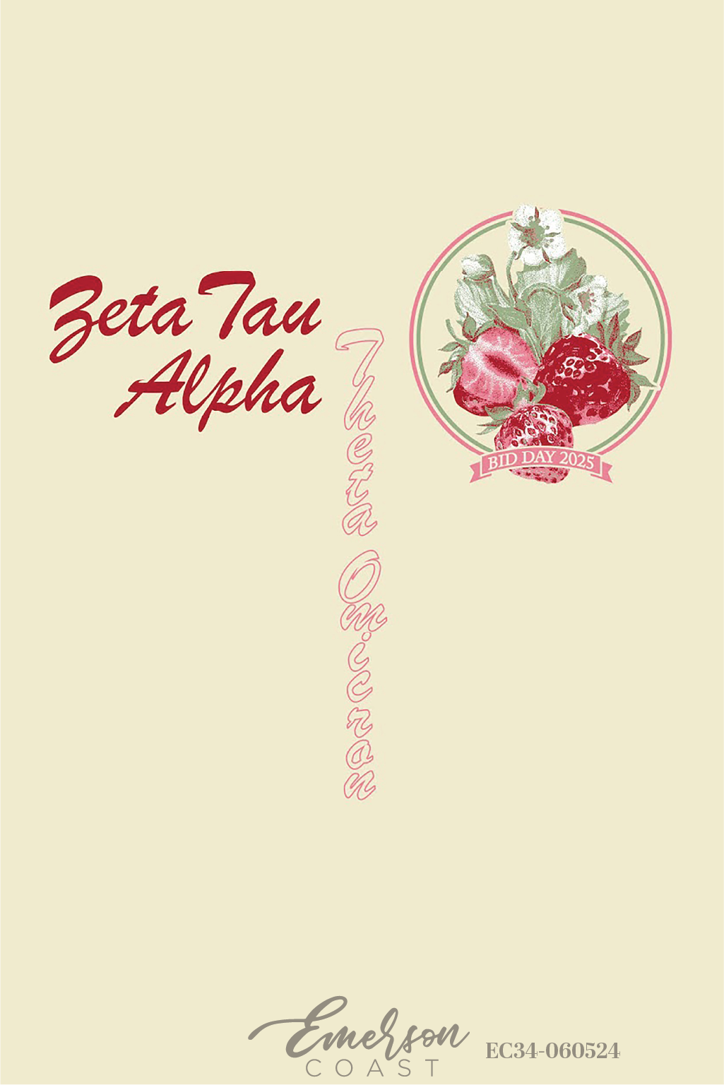 Zeta Tau Alpha Berry Best Bid Day T-Shirt