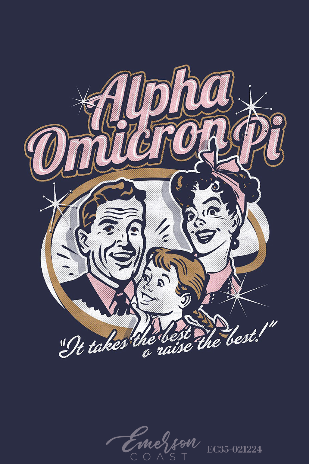 Alpha Omicron Pi Vintage Family Weekend T-Shirt