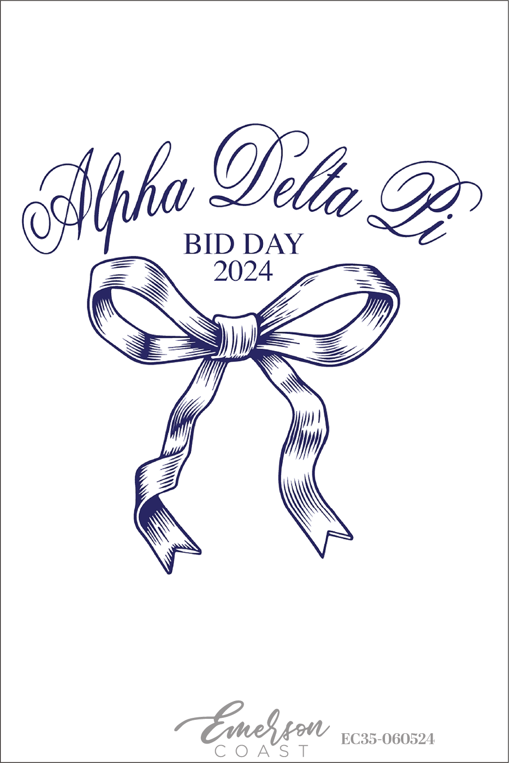 Alpha Delta Pi Bow Bid Day T-Shirt