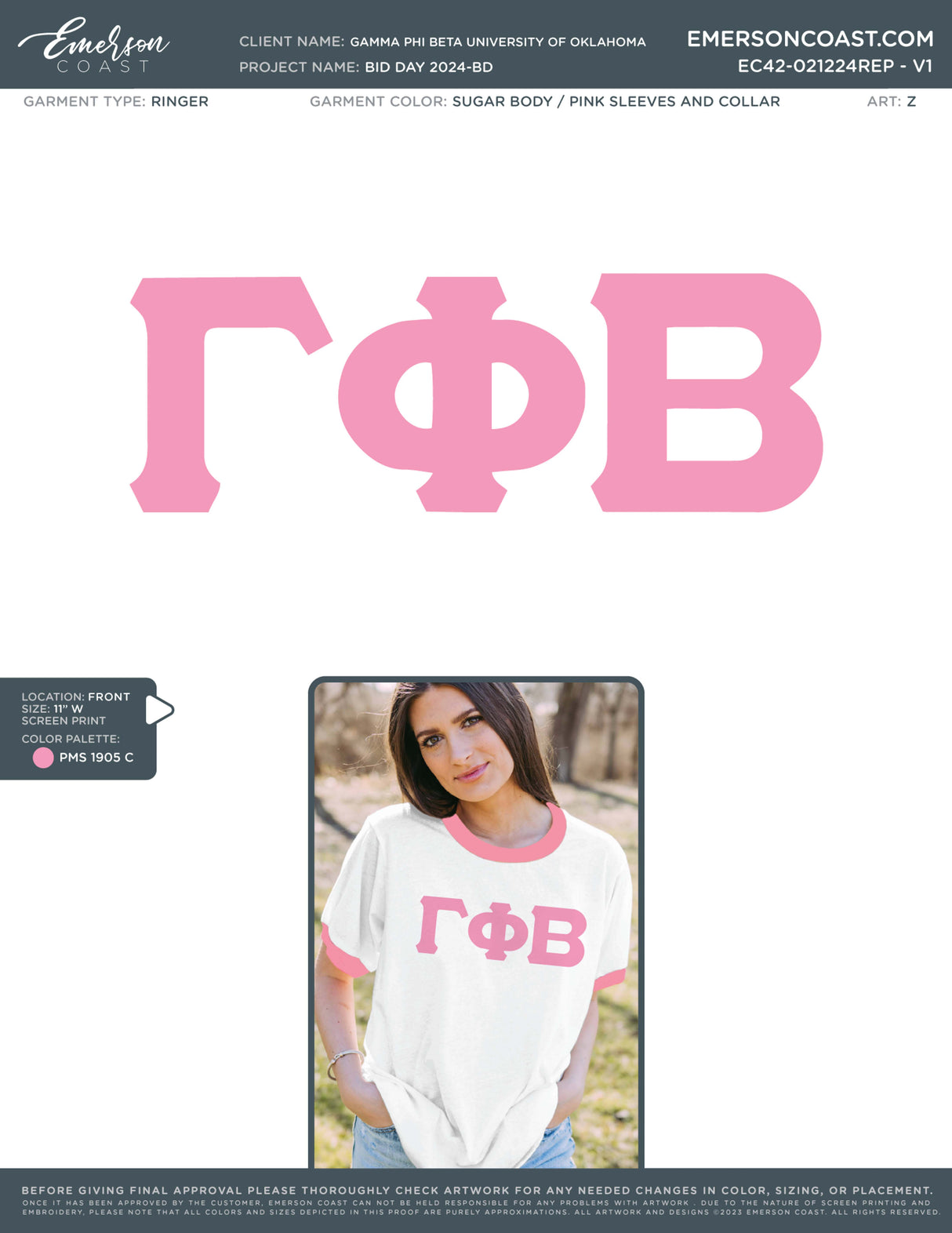 EC42-021224REP Gamma Phi Beta University of Oklahoma Bid Day 2024-BD