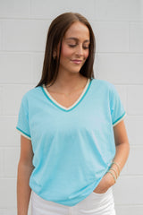Emerson Coast Double Ringer Vneck Tee